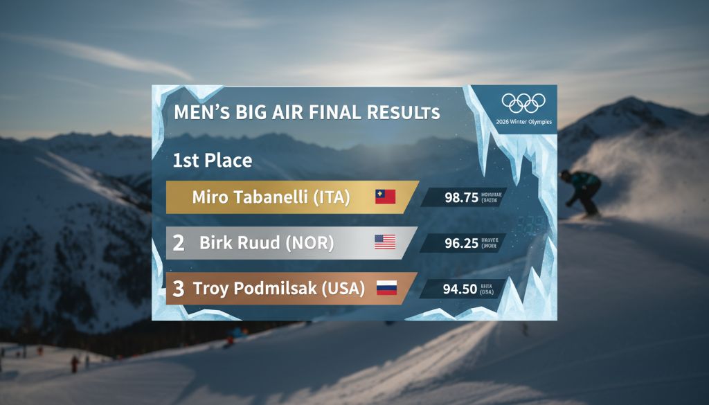 2026 winter olympics men's freestyle skiing big air results